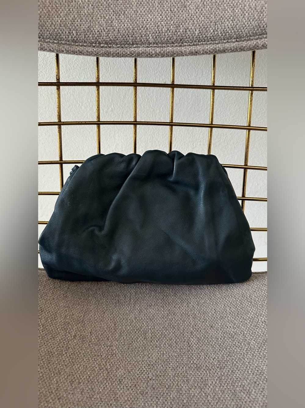 Bottega Veneta teal  Slouch Pouch